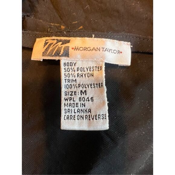 Fantasies Morgan Taylor black sheer velvet bodysuit medium lingerie sexy vintage - Picture 5 of 5